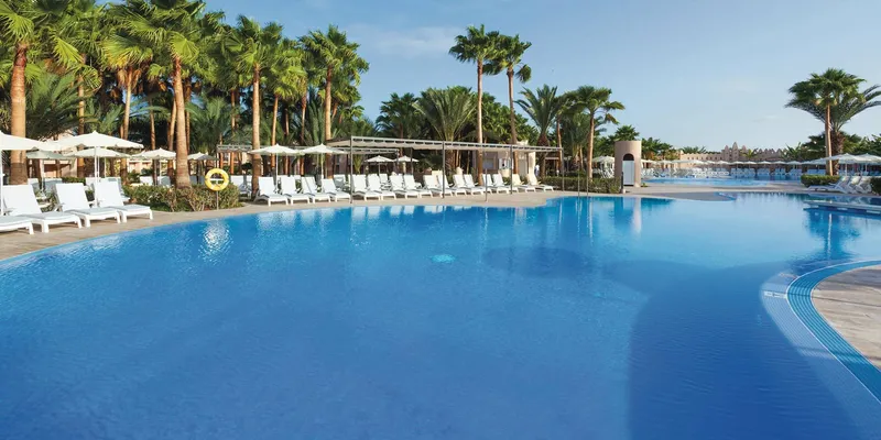 Swim-up pool bar at Hotel Riu Cabo Verde, an adults-only all inclusive resort on Sal, Cape Verde